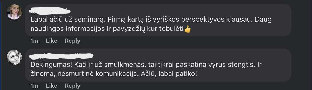 Seminaro Dalyvės