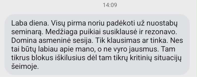 Seminaro Dalyvė