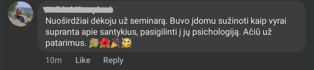 Seminaro Dalyvė