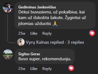 Renginio Dalyviai