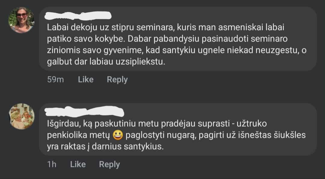 Seminaro Dalyvės