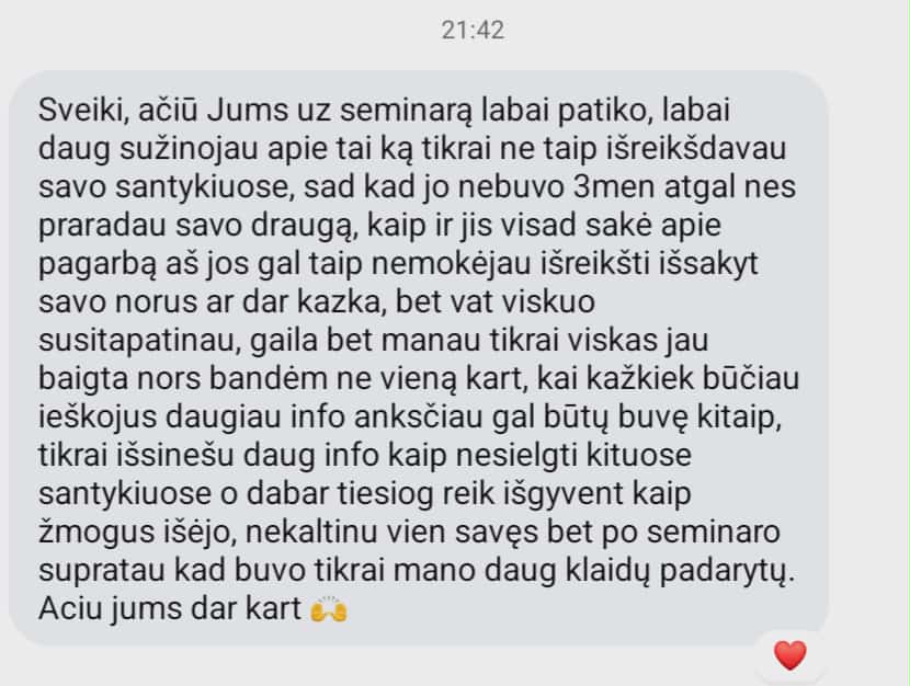 Seminaro Dalyvė